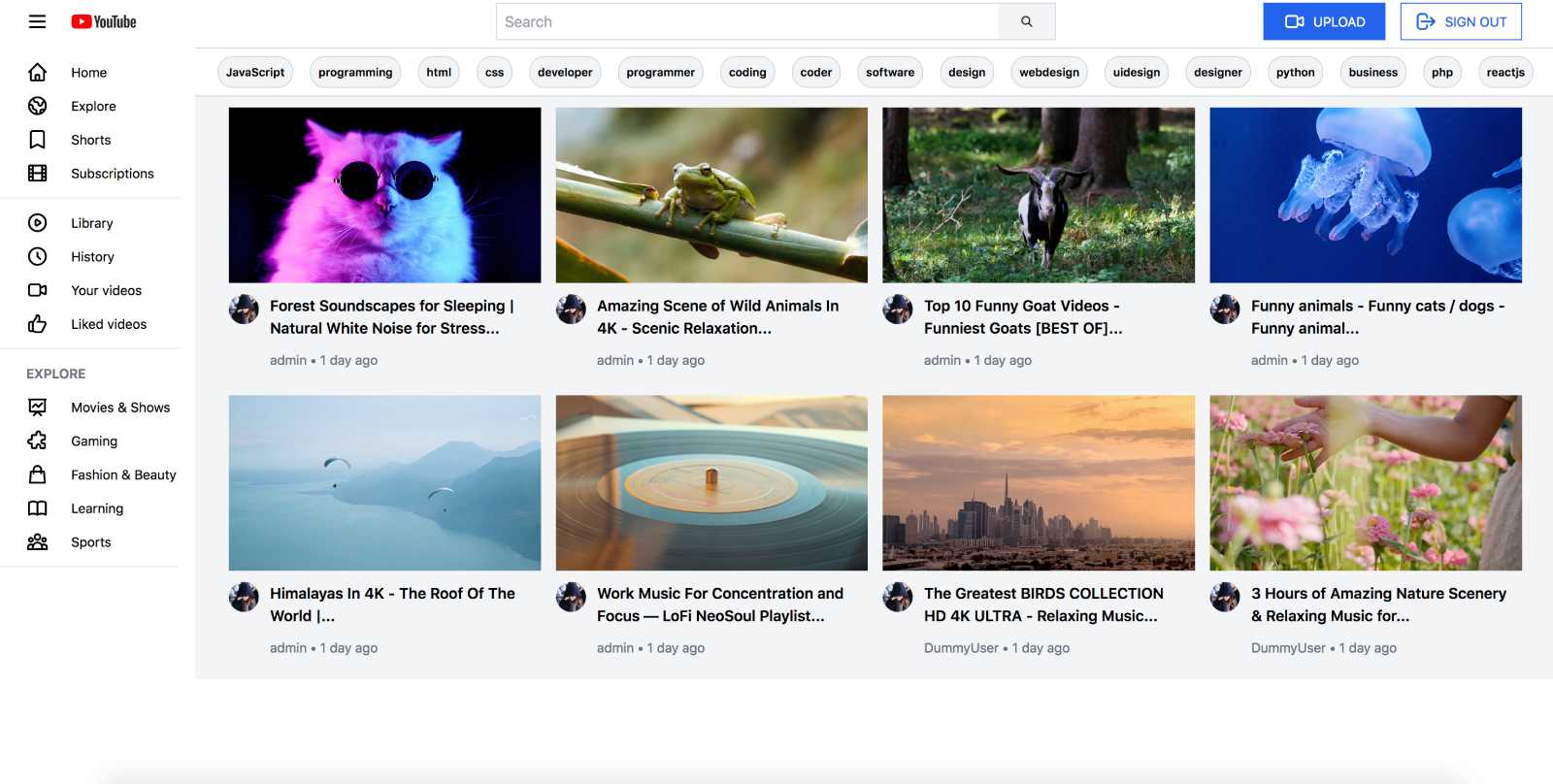 image of the website